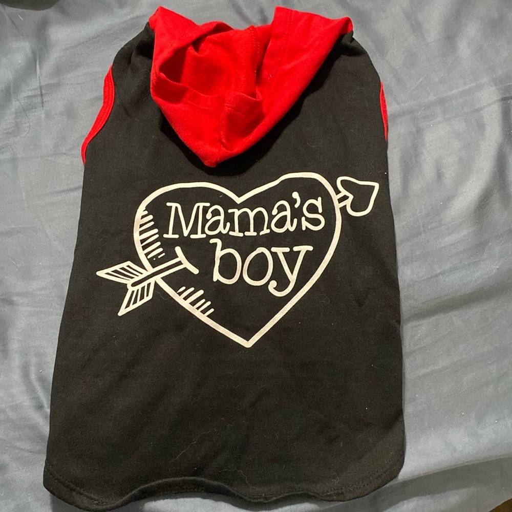 Mama’s boy pet jacket outfit with hood